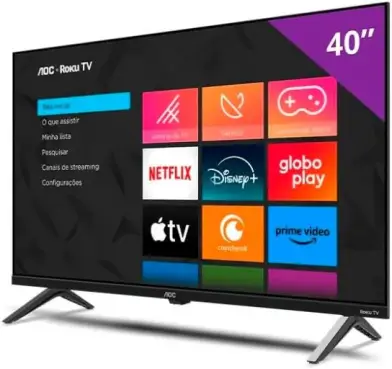 Smart TV 40" AOC Roku TV DLED Full HD