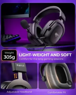 Havit Headphone Fone de Ouvido H2002d, Gamer, com Microfone, Falante 53mm — imagem 6