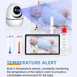 Babá Eletronica, 5.0" HD 720P Bebê Câmera com Tela — imagem 6
