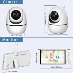 Babá Eletronica, 5.0" HD 720P Bebê Câmera com Tela — imagem 2