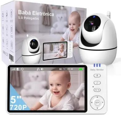 Babá Eletronica, 5.0" HD 720P Bebê Câmera com Tela