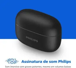 PHILIPS, Fone de Ouvido Sem Fio TWS, TAT1109BK/00, Bluetooth, Com Microfone — imagem 6
