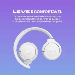 JBL, Fone de Ouvido On-ear, Headphone, Tune 520BT, Sem Fio - Branco — imagem 5