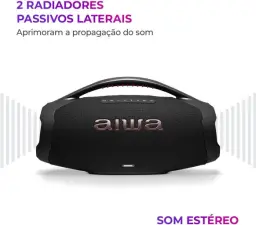 Caixa de Som Boombox Plus AIWA BBS-01-B 200W Bluetooth 5.3-200W RMS - 30 Horas — imagem 7