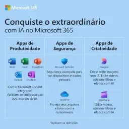 Microsoft 365 Family (12 meses) até 6 usuários. Office apps com o Copilot — imagem 5