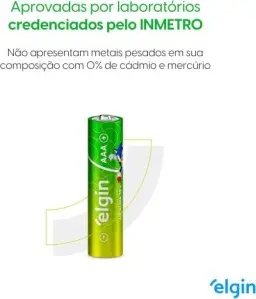 Pilha Alcalina AAA com 16 unidades Elgin Palito — imagem 4
