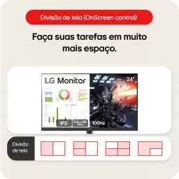 Monitor PC Gamer LG 24MS500 24" IPS 100Hz Full HD HDMI 2x — imagem 4