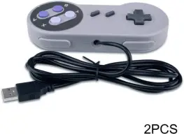 2 pacotes de controles USB para Super NES SNES, controlador USB Famicom, joypad — imagem 4