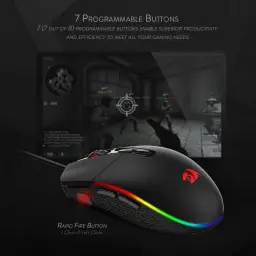 Redragon MOUSE GAMER INVADER CHROMA RGB - M719-RGB — imagem 6