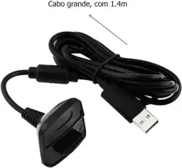 Bateria Para Controle Xbox 360 Com Cabo E Carregador Preto — imagem 3