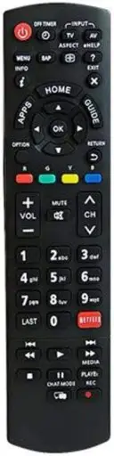 Controle Remoto P/Tv Lcd Panasonic