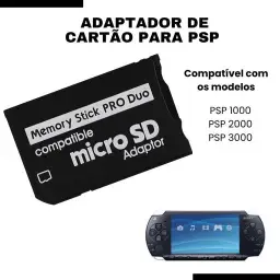 Adaptador De Cartão Para Psp Suporta Até 256gb Micro SD Memory Stick Ms Psp — imagem 5