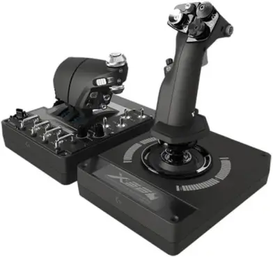 Controlador de Simulação RGB com Manete e Acelerador X56 H.O.T.A.S.