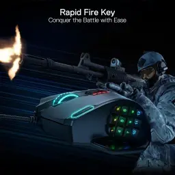 Redragon Mouse M908 Impact RGB LED MMO com botões laterais Mouse para jogos com — imagem 5
