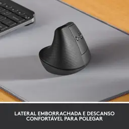 Mouse Sem Fio Logitech Lift Vertical com Design Ergonômico para Redução de — imagem 2