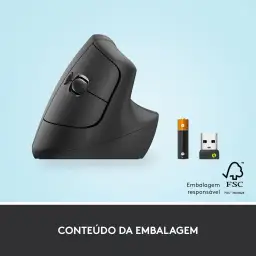 Mouse Sem Fio Logitech Lift Vertical com Design Ergonômico para Redução de — imagem 8
