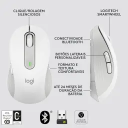 Mouse Sem Fio Logitech Signature M650 com Design de Tamanho Compacto — imagem 8