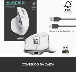 Mouse sem fio Logitech MX Master 3S com Sensor Darkfield para Uso em Qualquer — imagem 11