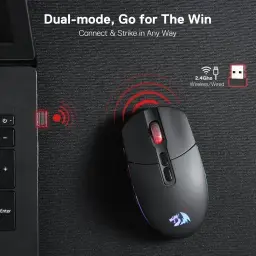 Mouse sem fio Redragon Invader Pro Preto — imagem 3