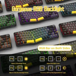 ATTACK SHARK AKS068 Teclado mecânico para jogos com fio 65% Alice Layout — imagem 6