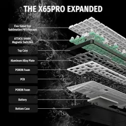 ATTACK SHARK X65 PRO HE Teclado sem fio para jogos Rapid Trigger — imagem 9