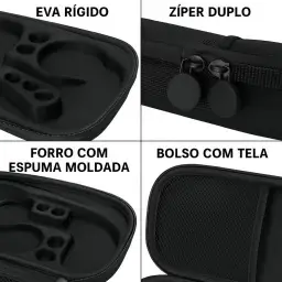 Estojo Rígido Para Estetoscópio e Esfigmomanômetro Preto Premium Com — imagem 5
