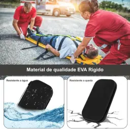 Estojo Rígido Para Estetoscópio e Esfigmomanômetro Preto Premium Com — imagem 8
