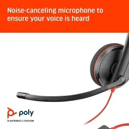 Plantronics Fone de ouvido monoaural com fio Blackwire 3210, preto — imagem 4