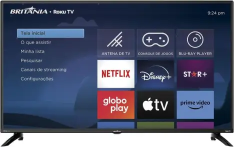 Smart TV 42" Britânia Roku TV Dolby