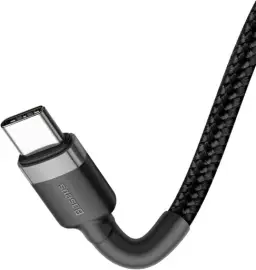 Cabo de 2 metros de Nylon BASEUS Turbo tipo C P/tipo C 60wats 3amp Cor Preto — imagem 5