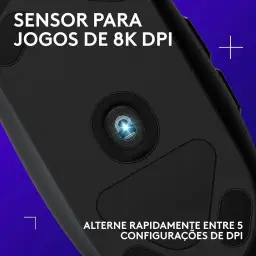 Mouse Gamer Logitech G203 LIGHTSYNC RGB, Efeito de Ondas de Cores — imagem 5