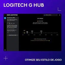 Mouse Gamer Logitech G203 LIGHTSYNC RGB, Efeito de Ondas de Cores — imagem 8