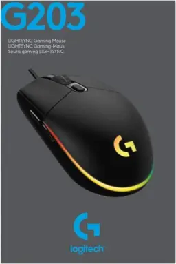Mouse Gamer Logitech G203 LIGHTSYNC RGB, Efeito de Ondas de Cores — imagem 12