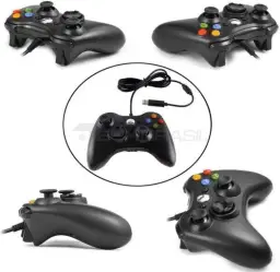 Controle USB com Fio para Xbox 360 Computador Notebook Preto — imagem 3