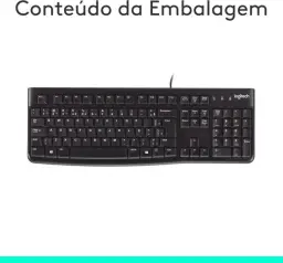 Teclado com fio USB Logitech K120, Resistente à Respingos — imagem 9