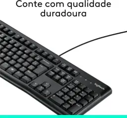 Teclado com fio USB Logitech K120, Resistente à Respingos — imagem 3