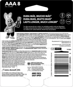 Duracell Pilhas Alcalinas AAA Palito Pack 8 Unidades – Dura Mais – Ideal para — imagem 2