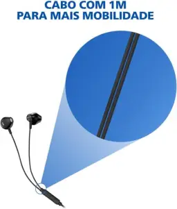 PHILIPS, Fone de Ouvido com Microfone, TAUE101BK/00, Com fio de 1,2 metros — imagem 7