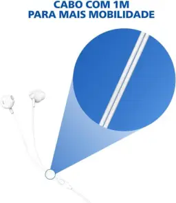 PHILIPS, Fone de Ouvido com Microfone, TAUE101WT/00, Com fio de 1,2 metros — imagem 7