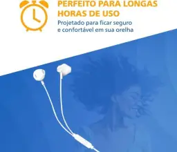 PHILIPS, Fone de Ouvido com Microfone, TAUE101WT/00, Com fio de 1,2 metros — imagem 3