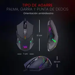 Mouse Gamer Redragon Centrophorus 2 M601-RGB Preto — imagem 3