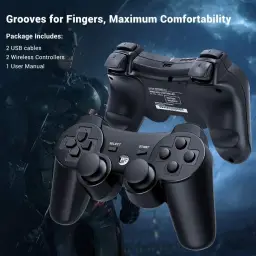 OKHAHA Controller 2 Pack for PS3 Wireless Controller for Sony Playstation 3 — imagem 6