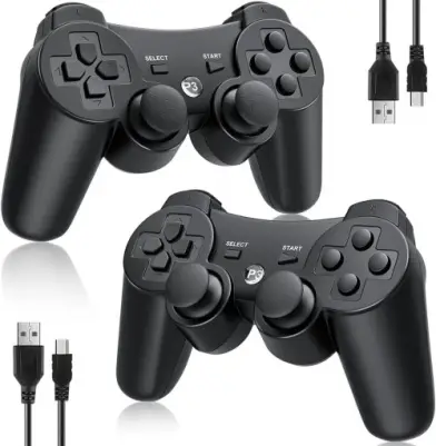 OKHAHA Controller 2 Pack for PS3 Wireless Controller for Sony Playstation 3