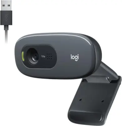 Webcam HD C270 com 3 MP para Chamadas e Gravações em Vídeo Widescreen, Logitech