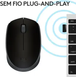 Mouse sem fio Logitech M170 com Design Ambidestro Compacto — imagem 7