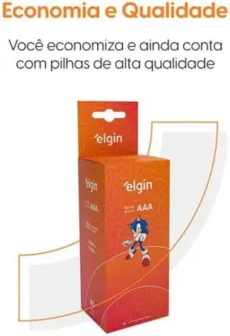 Caixa de Pilha AAA com 40 unidades Elgin Palito - Tubo, Zinco — imagem 5