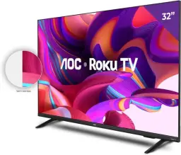 Smart TV LED 32" HD AOC 32S5135/78G - Design sem bordas, Wifi — imagem 2