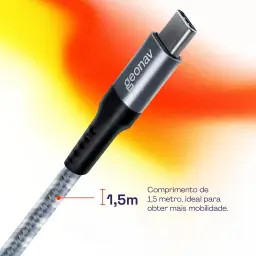 Geonav Cabo USB-C (tipo C) para USB-C (tipo C), 1,5 metros, nylon trançado — imagem 6