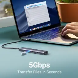 USB C Hub 5 em 1 adaptador multiporta 4K HDMI, fornecimento de energia de 100 W — imagem 9