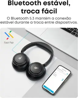 soundcore Q30 da Anker, Fone de Ouvido Bluetooth Sem Fio, ANC Híbrido Ativo — imagem 7